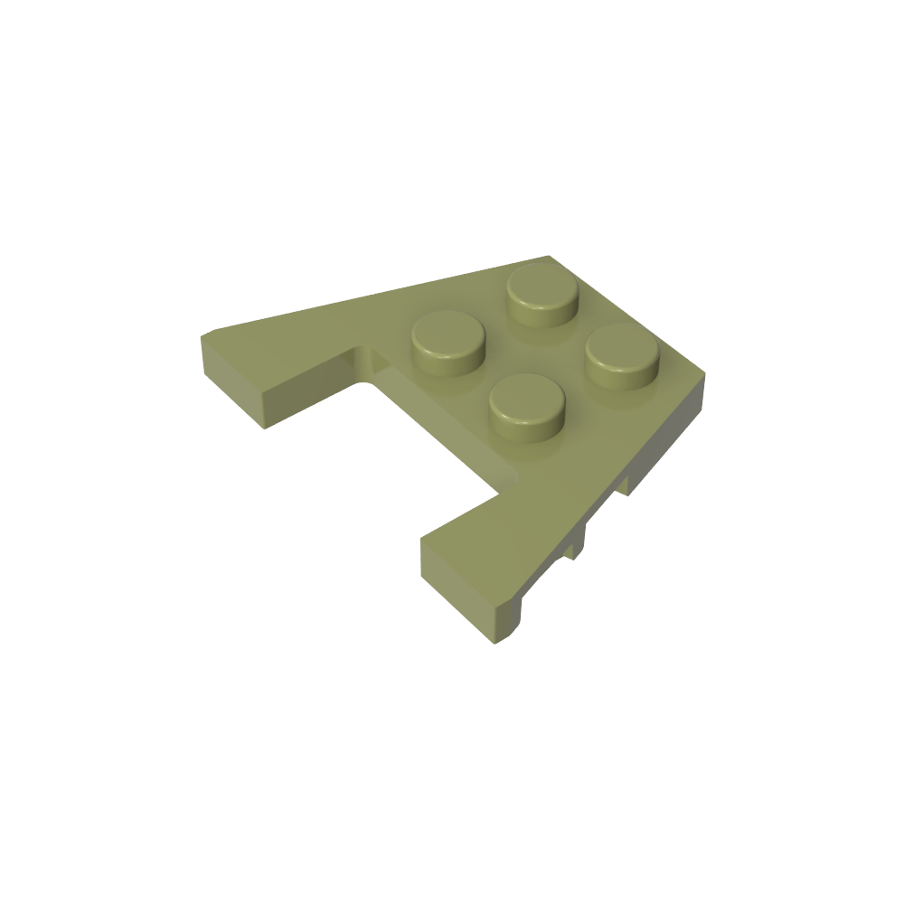 Placa de cuña de 3 x 4 con muescas para pernos-MyGobricksEs