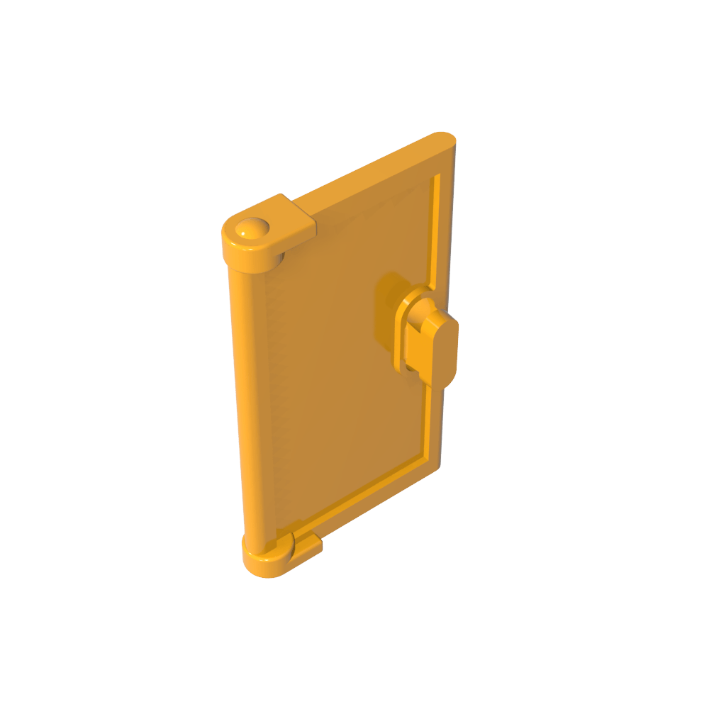 Puerta 1x2x3 con Tirador Vertical, Molde Nuevo para Marcos sin Mesa-MyGobricksEs