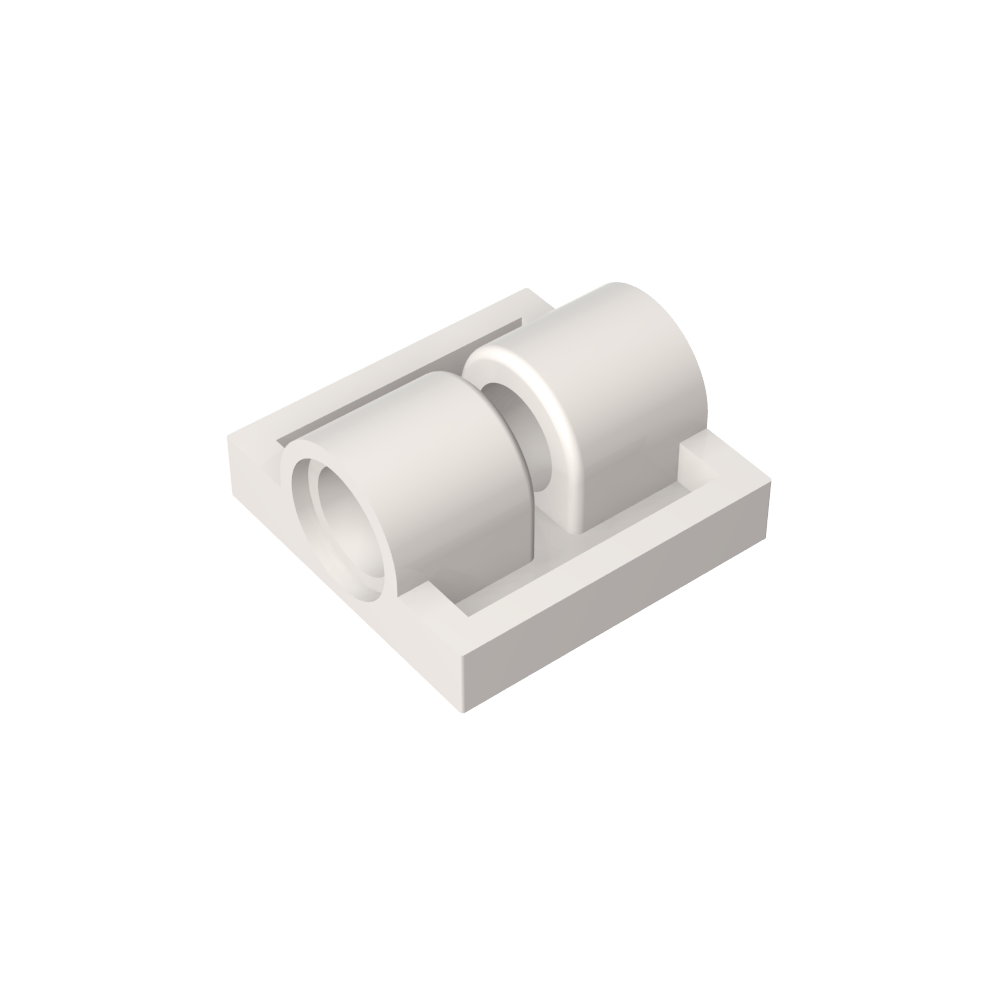 Placa especial 2 x 2 con 2 orificios para pasadores-MyGobricksEs