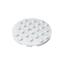 Plato redondo 6 x 6 con agujero-MyGobricksEs