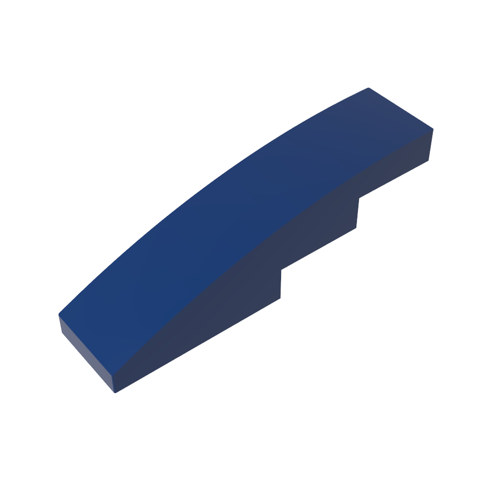 Pendiente curva 4 x 1 sin montantes [Soporte para montantes con crestas asimétricas]-MyGobricksEs