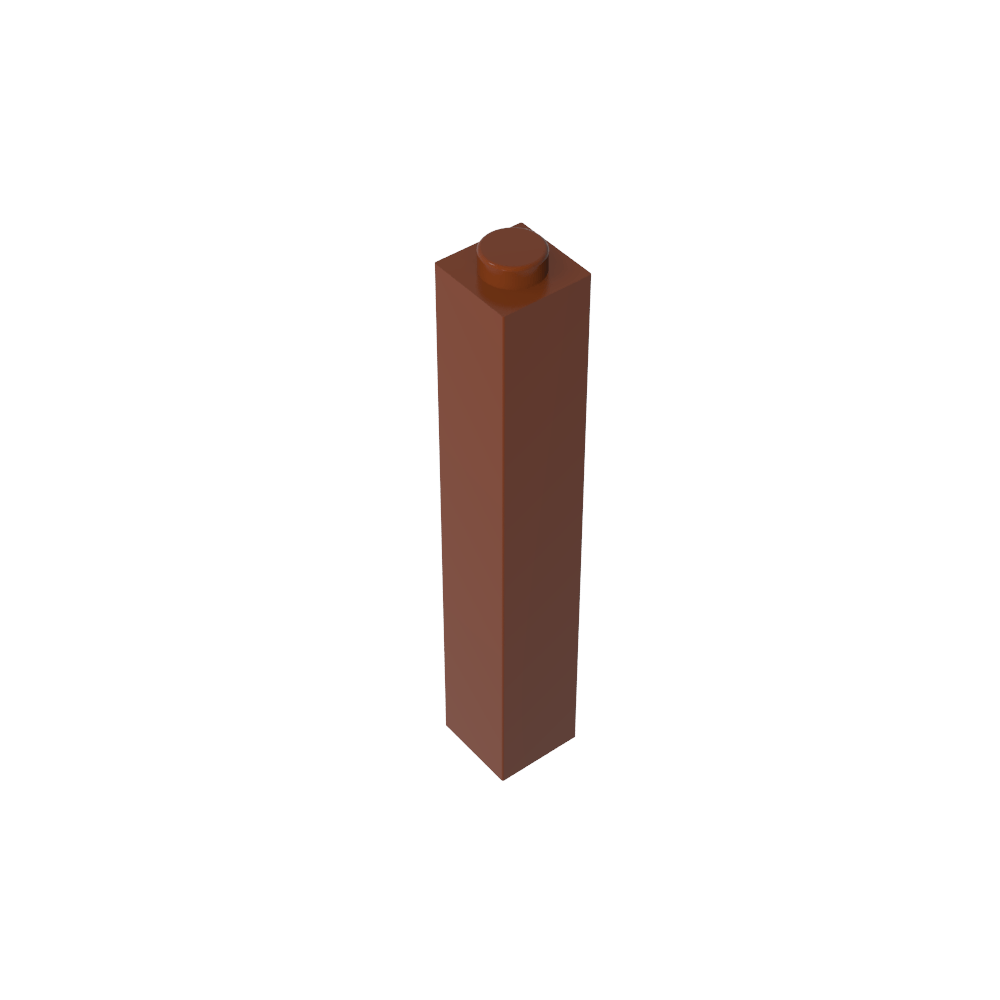 Ladrillo 1 x 1 x 5 con montante abierto o hueco bloqueado-MyGobricksEs