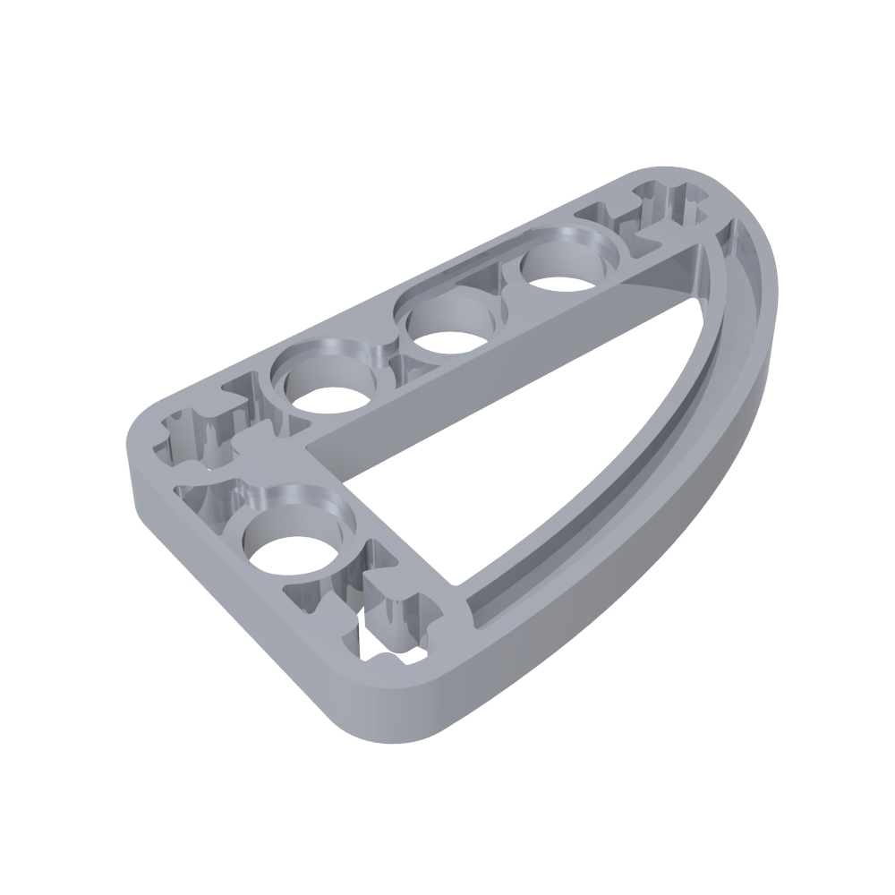 Viga técnica 3 x 5 en forma de L con un cuarto de elipse delgado-MyGobricksEs