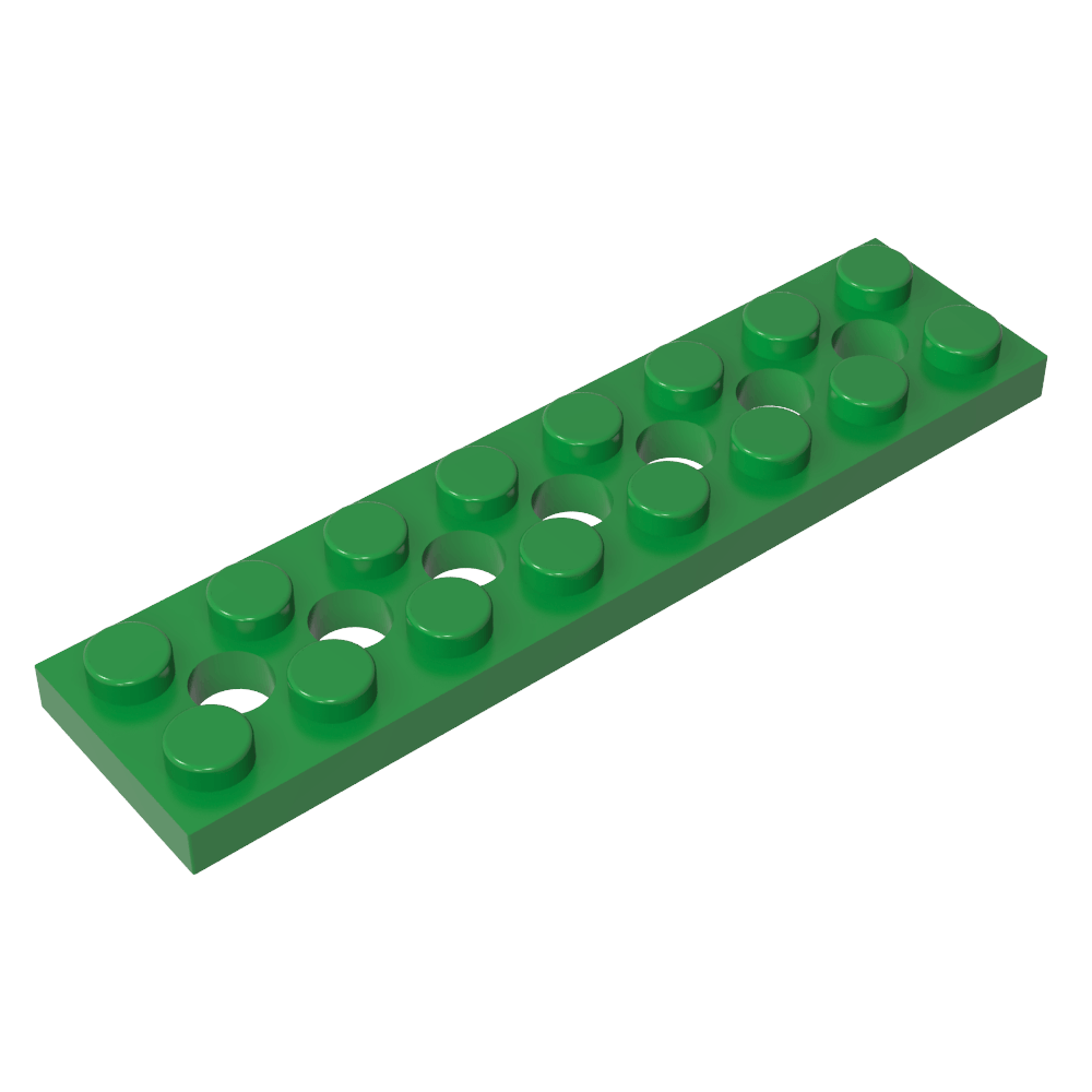 Placa técnica 2 x 8 [7 agujeros]-MyGobricksEs
