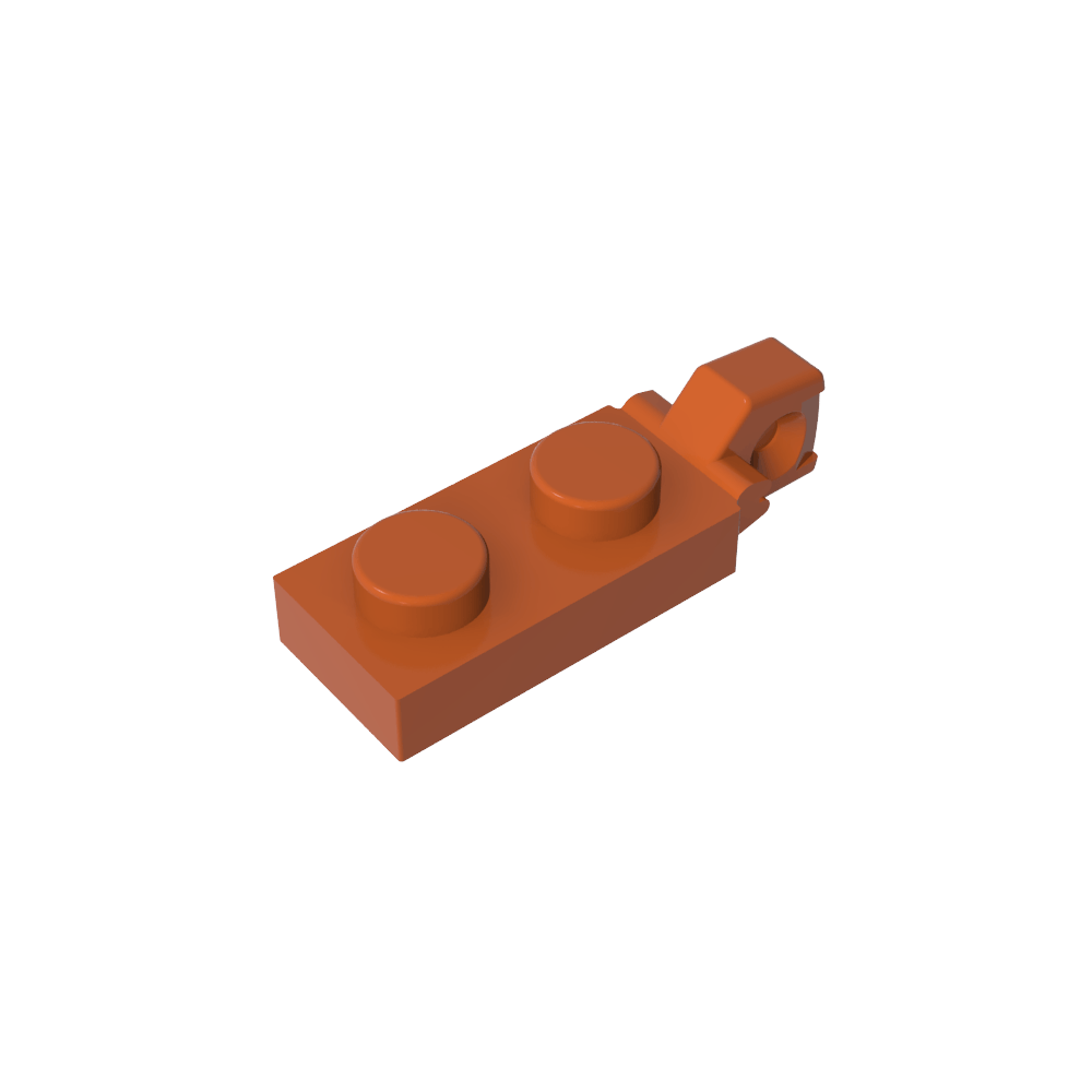 Placa de bisagra 1 x 2 con bloqueo con 1 dedo en el extremo, sin ranura-MyGobricksEs