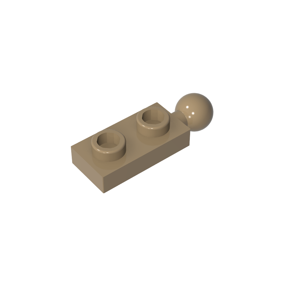 Placa especial 1 x 2 con bola de remolque final-MyGobricksEs
