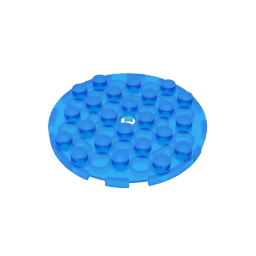 Plato redondo 6 x 6 con agujero-MyGobricksEs
