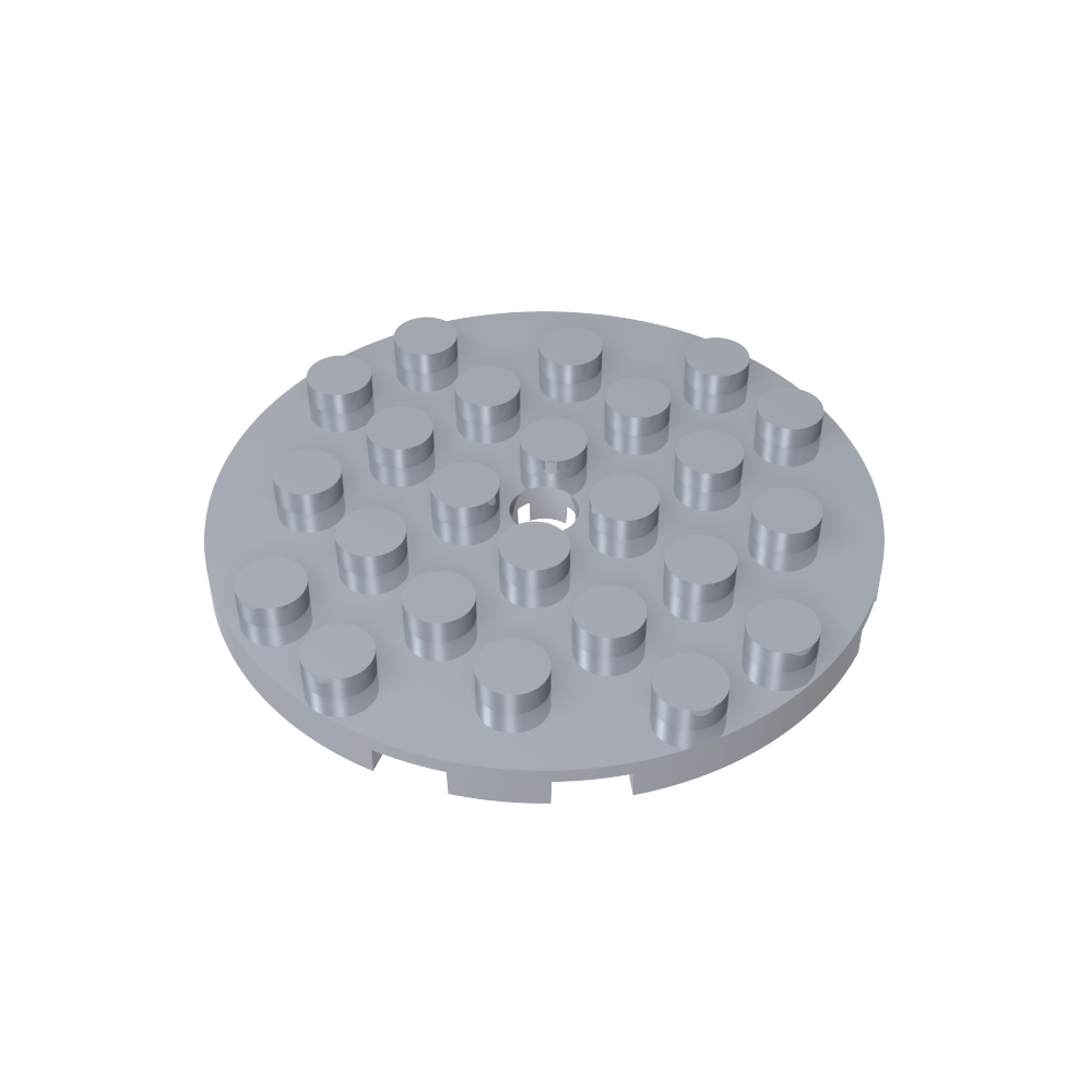 Plato redondo 6 x 6 con agujero-MyGobricksEs