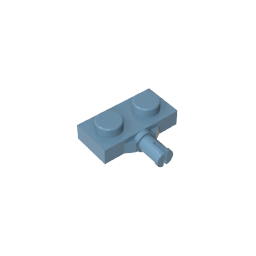 Placa especial 1 x 2 con soporte para rueda, ranura simple-MyGobricksEs