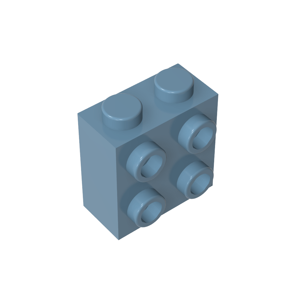 Ladrillo especial 1 x 2 x 1 2/3 con cuatro montantes en un lado-MyGobricksEs