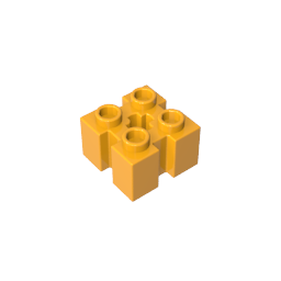 Ladrillo Especial 2 x 2 con Ranuras y Hueco para Eje-MyGobricksEs