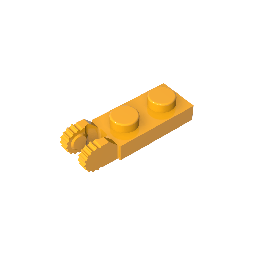 Placa de bisagra 1 x 2 con bloqueo con 2 dedos en el extremo, con ranura-MyGobricksEs