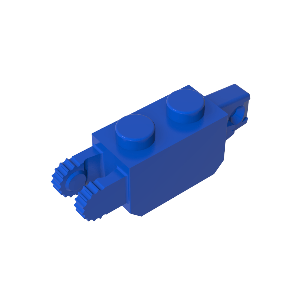 Bisagra de ladrillo 1 x 2 con bloqueo con 1 dedo en el extremo vertical y 2 dedos en el extremo vertical, 9 dientes-MyGobricksEs