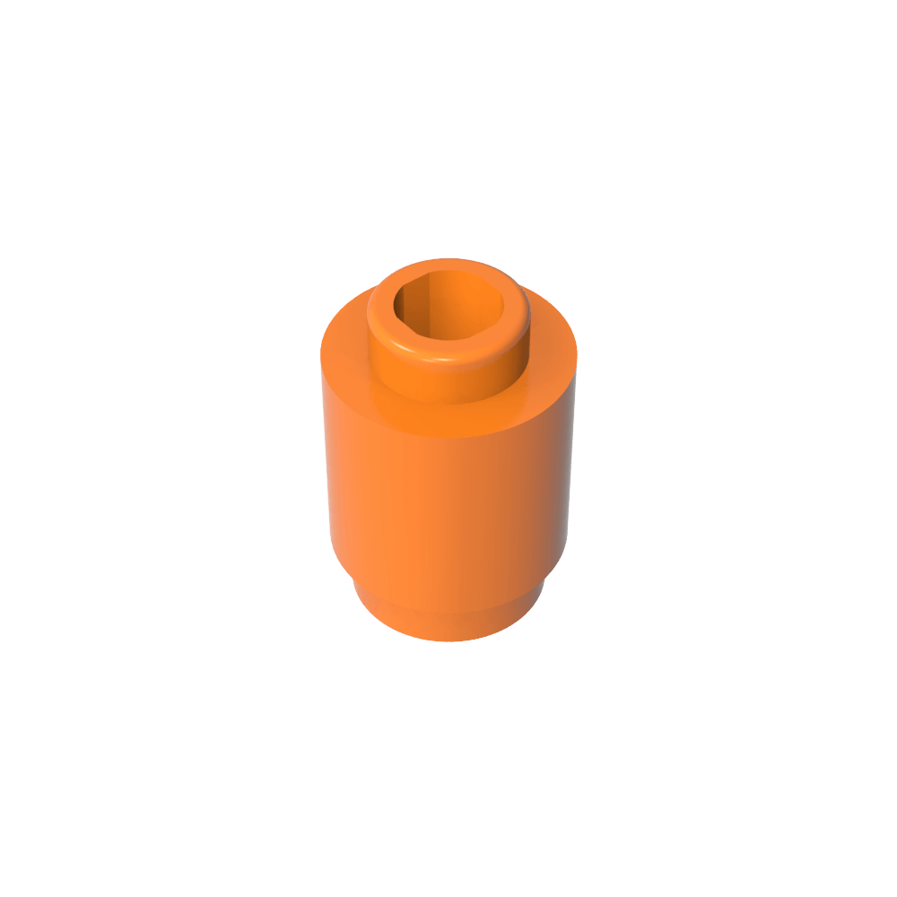 Ladrillo redondo 1 x 1 perno abierto-MyGobricksEs