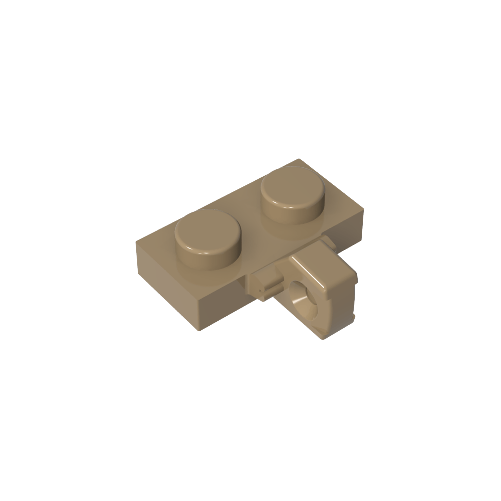 Placa de bisagra 1 x 2 con bloqueo con 1 dedo en el lateral, sin ranura-MyGobricksEs