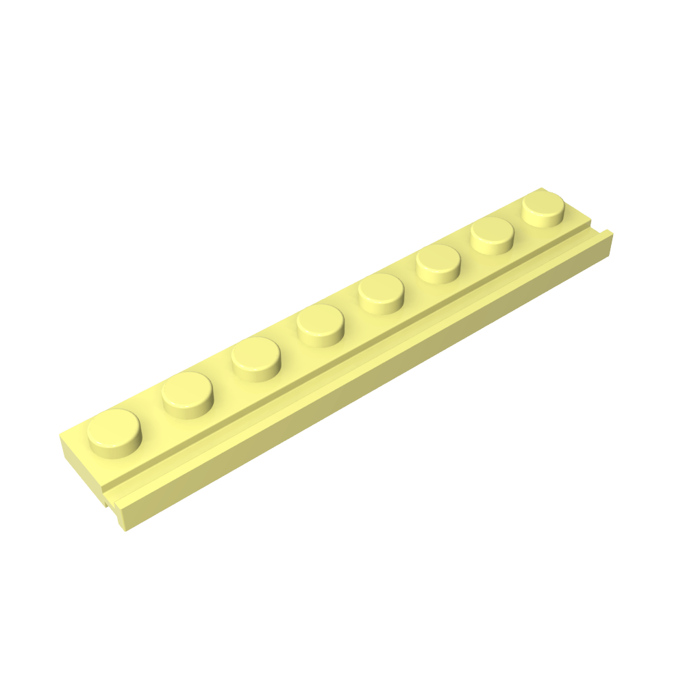 Placa especial 1 x 8 con riel para puerta-MyGobricksEs