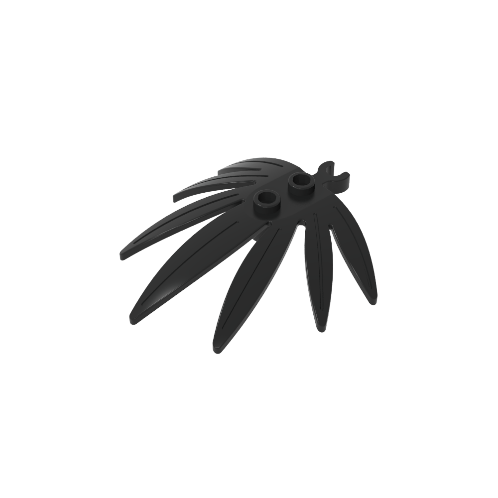 Planta, hojas 6 x 5 Swordleaf con clip (clip O abierto grueso)-MyGobricksEs