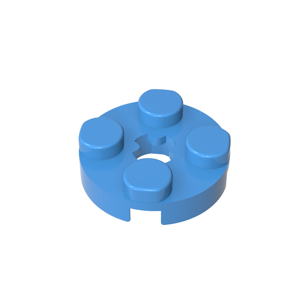 Placa Redonda 2x2 con Orificio para Eje Tipo 1 (+ Apertura)-MyGobricksEs