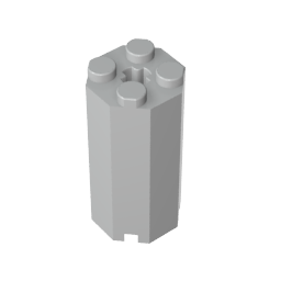 Ladrillo Especial Octogonal 2 x 2 x 3 1/3-MyGobricksEs