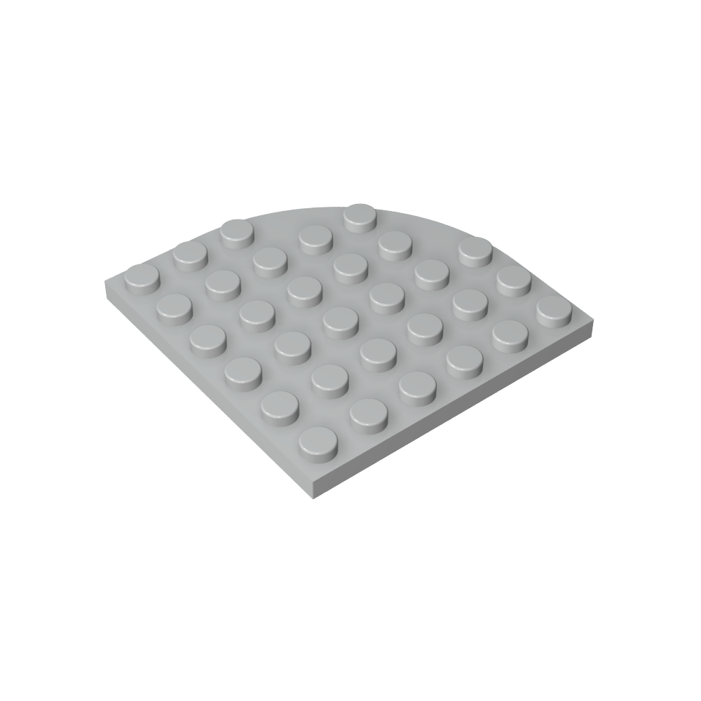 Placa de esquina redonda 6 x 6-MyGobricksEs