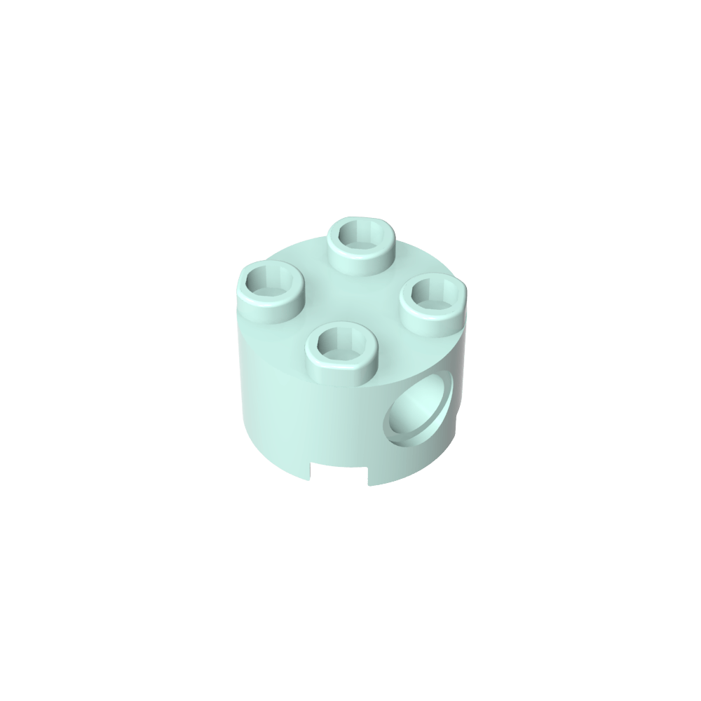 Ladrillo redondo 2 x 2 con agujeros para pasadores-MyGobricksEs