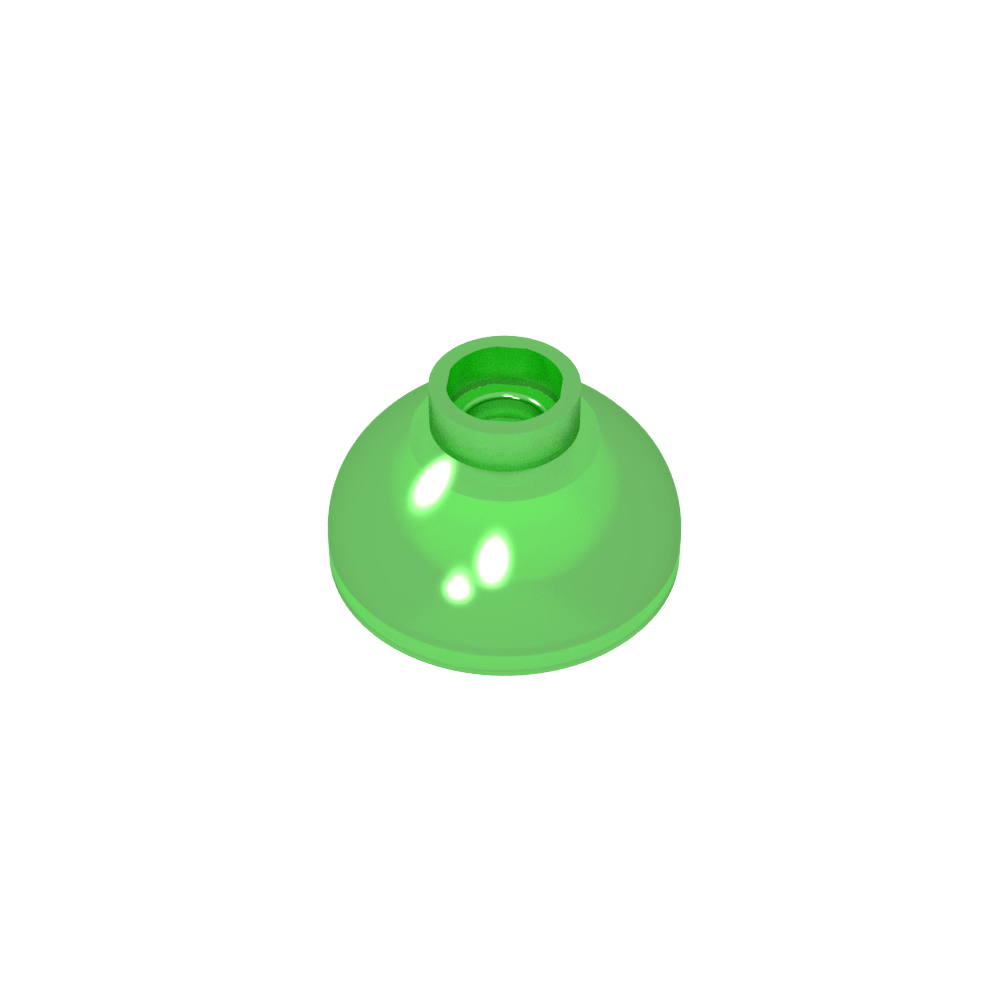 Ladrillo redondo de 2 x 2 pulgadas con base de cúpula [montante abierto]-MyGobricksEs