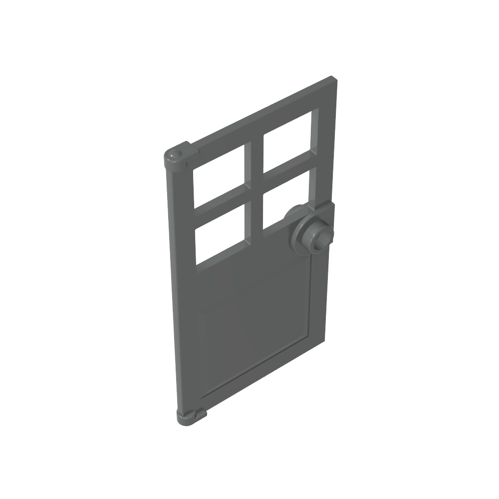 Puerta 1 x 4 x 6 con 4 paneles y manija de perno-MyGobricksEs