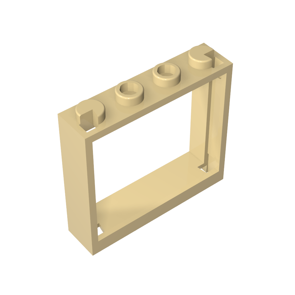 Ventana 1 x 4 x 3 sin pestañas de persiana-MyGobricksEs
