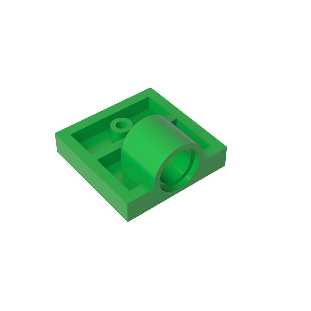 Placa Especial 2 x 2 con 1 Orificio para Pasador [Costilla Inferior Completa]-MyGobricksEs