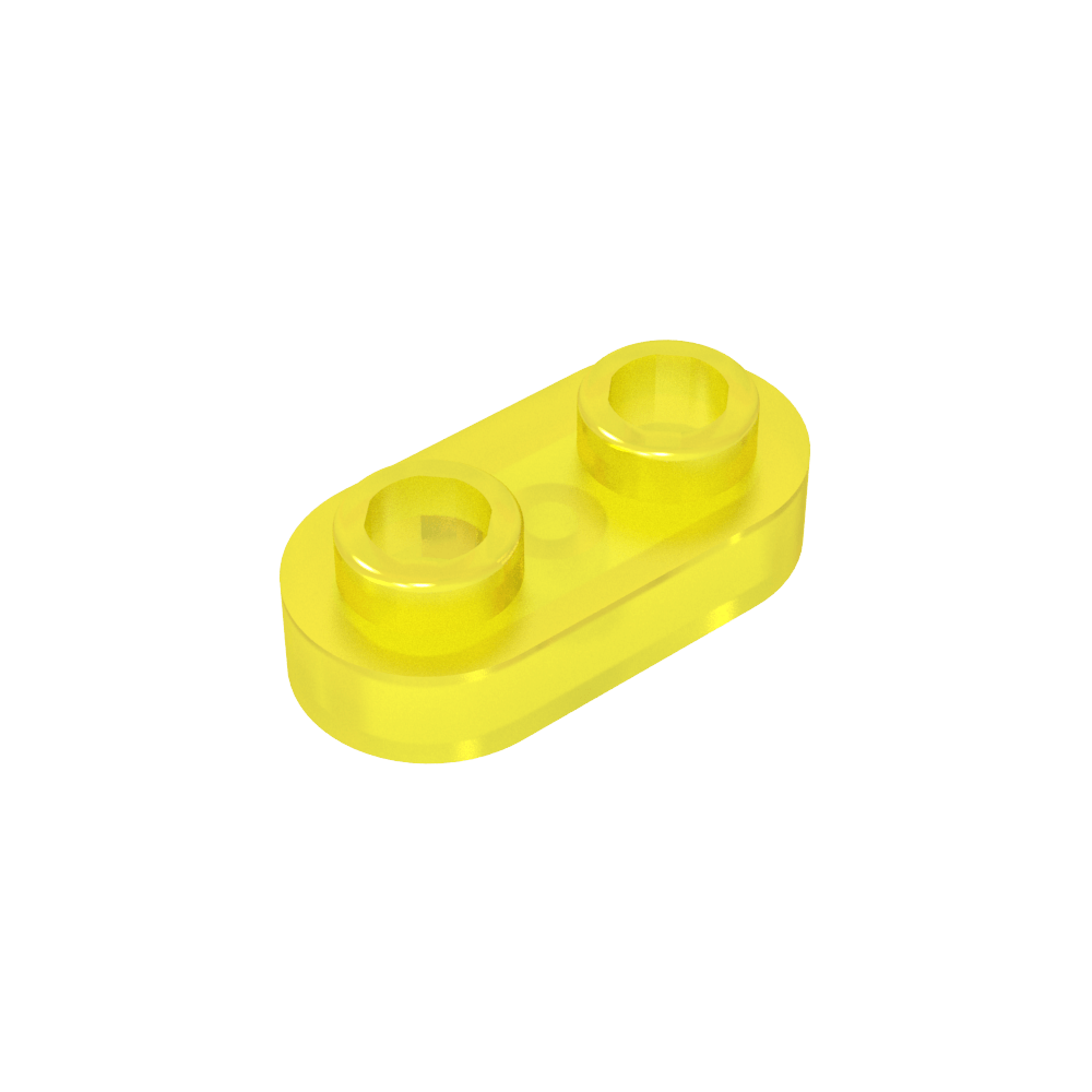 Placa Especial 1 x 2 Redondeada con 2 Tacos Abiertos-MyGobricksEs