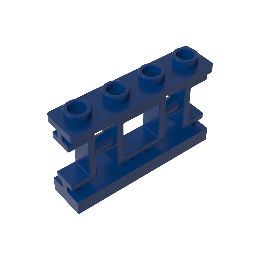 Cerca de celosía asiática ornamental de 1 x 4 x 2 con 4 montantes-MyGobricksEs