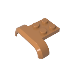 Paso de rueda, guardabarros 3 x 4 con placa 2 x 2-MyGobricksEs