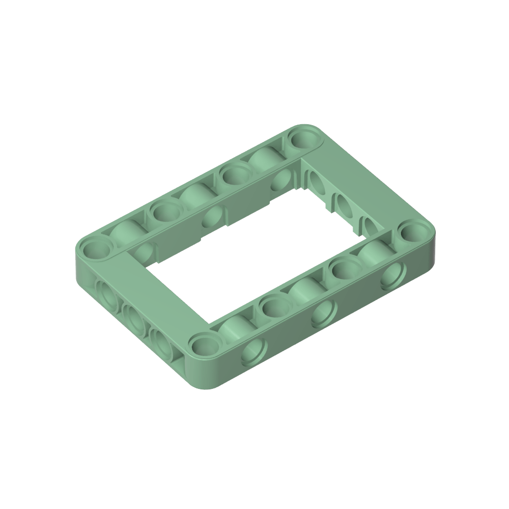 Marco de viga técnica de 5 x 7 con centro abierto y grueso-MyGobricksEs