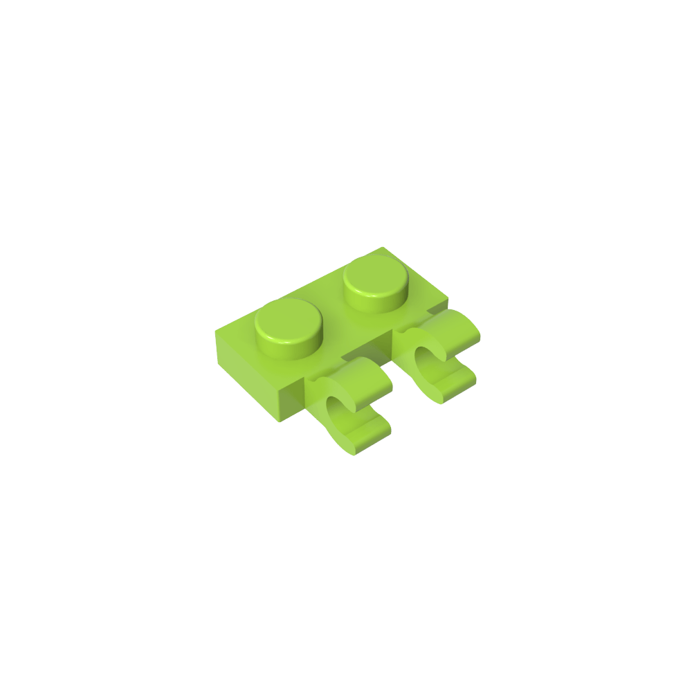 Placa especial 1 x 2 con clips horizontales [clips en U gruesos]-MyGobricksEs