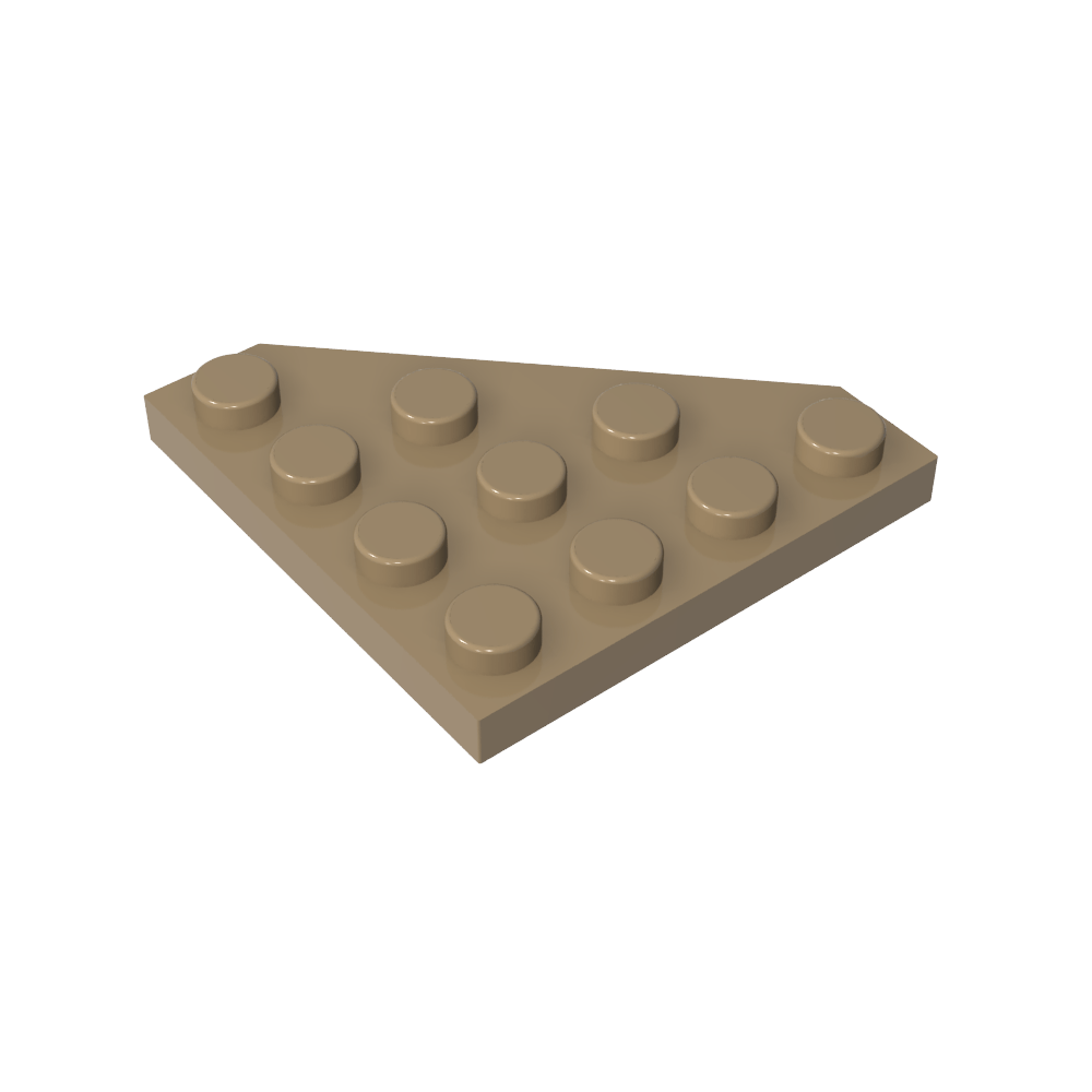 Placa de cuña de 4 x 4 con esquina cortada-MyGobricksEs
