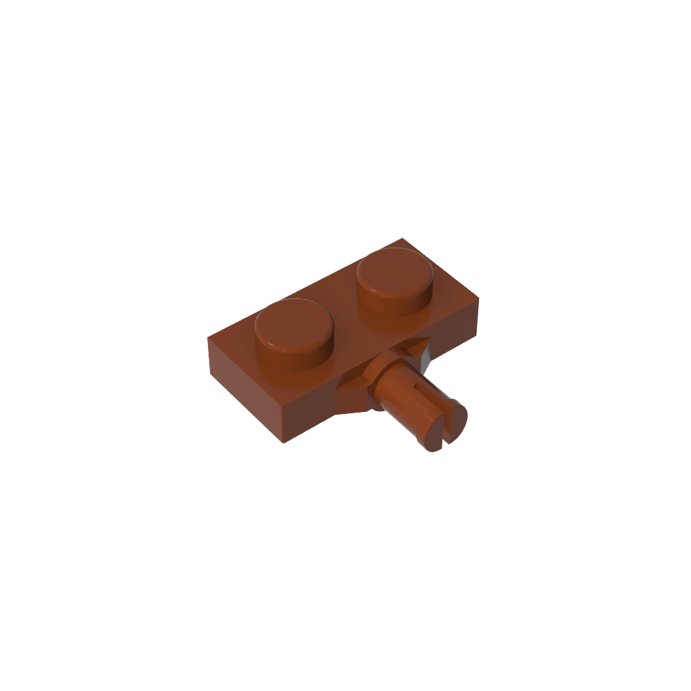 Placa especial 1 x 2 con soporte para rueda, ranura simple-MyGobricksEs