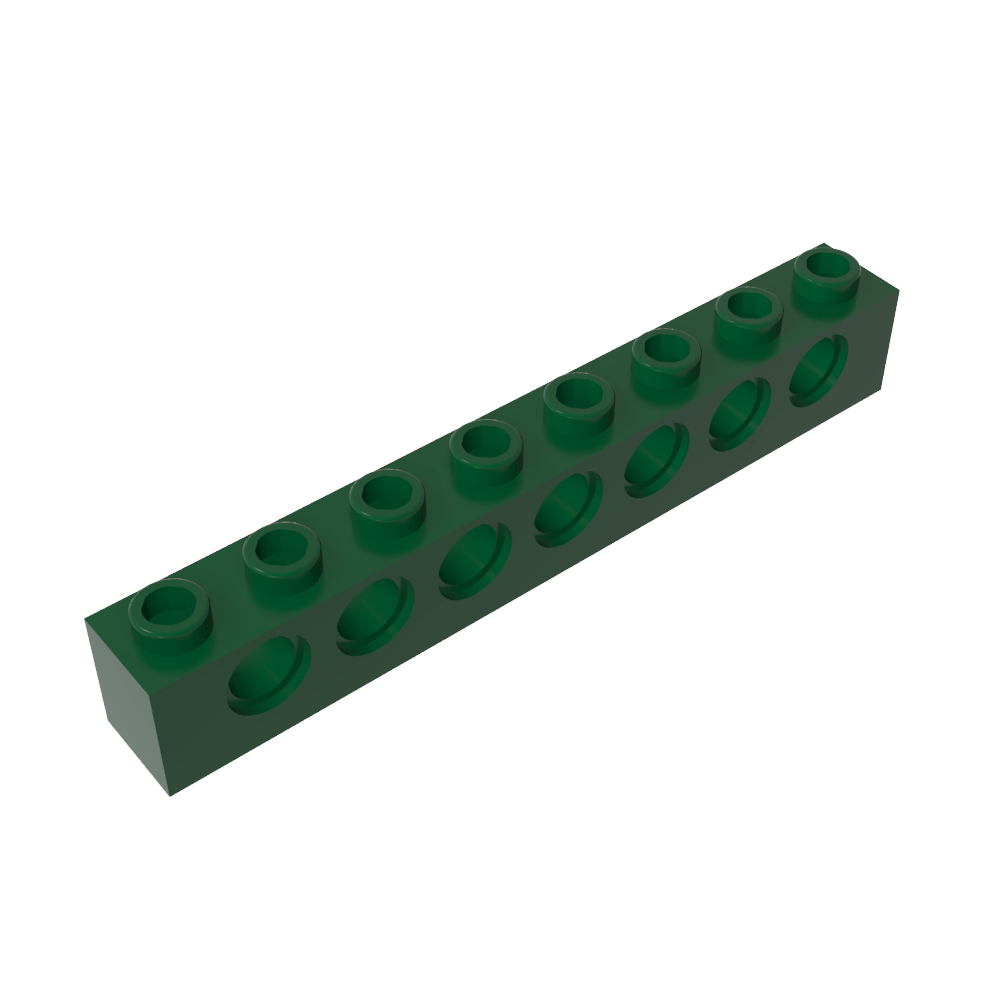 Ladrillo técnico 1 x 8 [7 agujeros]-MyGobricksEs