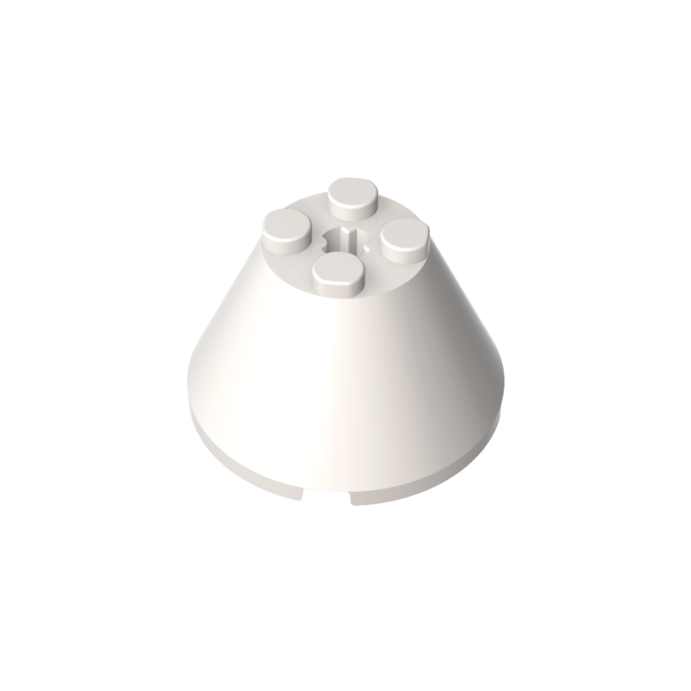 Cono 4 x 4 x 2 con orificio para eje [Simple]-MyGobricksEs
