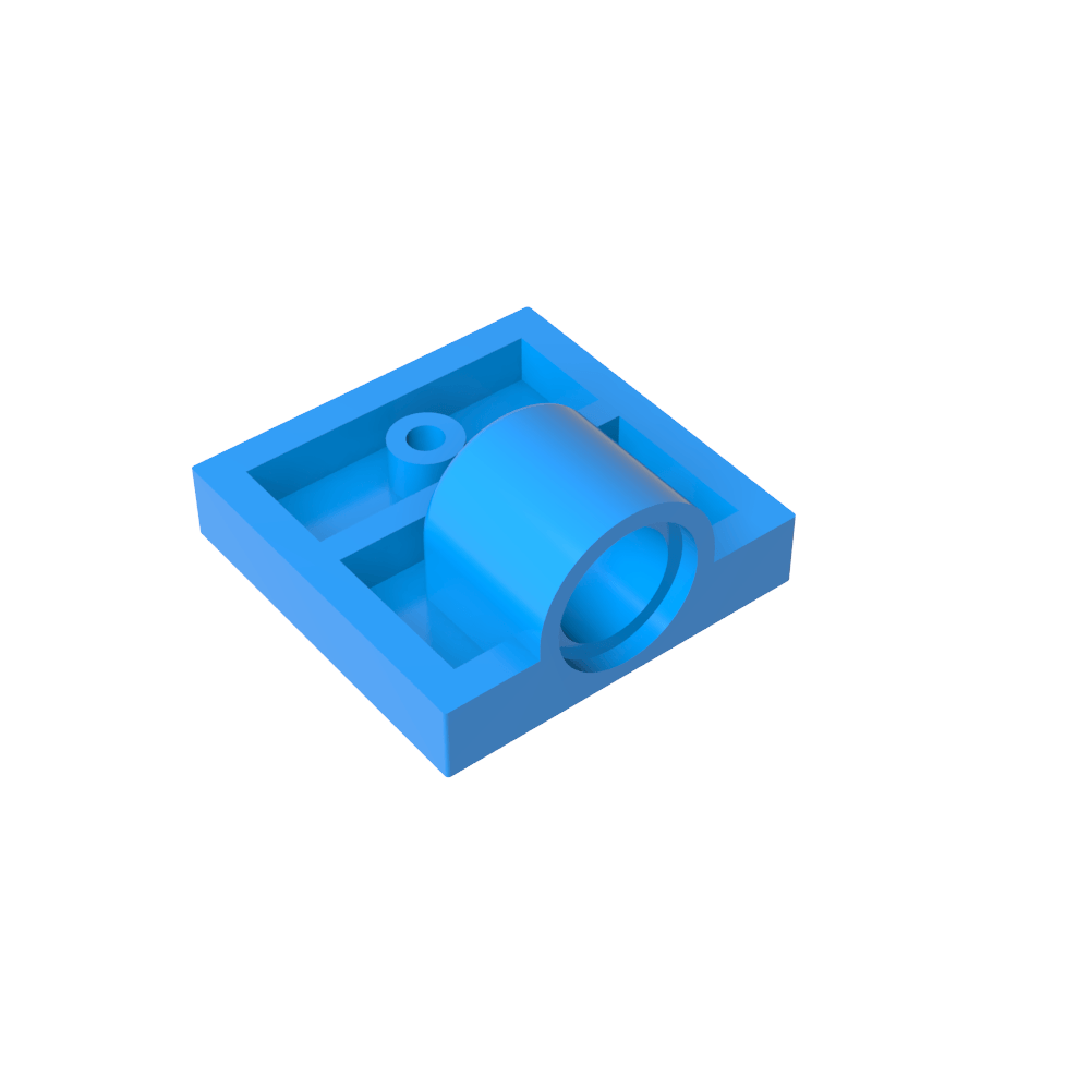 Placa Especial 2 x 2 con 1 Orificio para Pasador [Costilla Inferior Completa]-MyGobricksEs