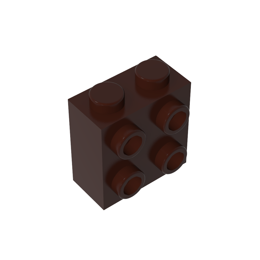 Ladrillo especial 1 x 2 x 1 2/3 con cuatro montantes en un lado-MyGobricksEs