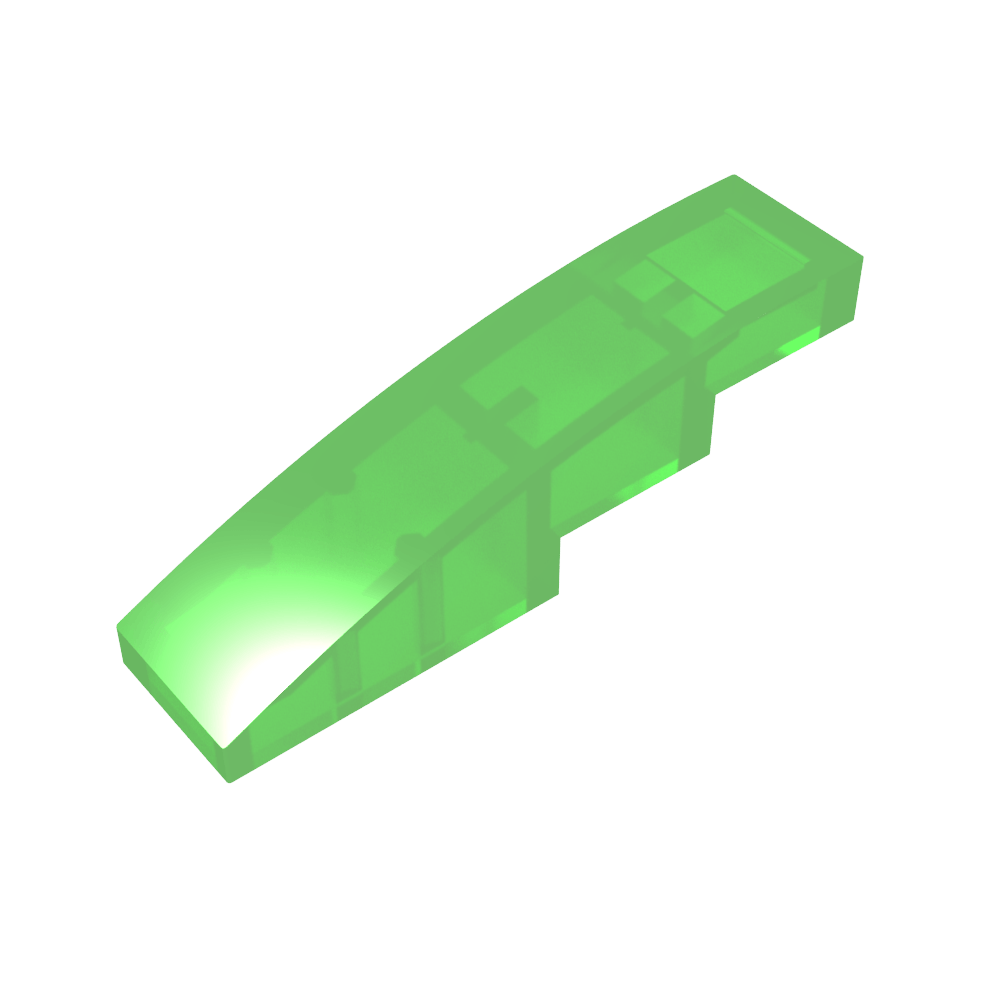 Pendiente curva 4 x 1 sin montantes [Soporte para montantes con crestas asimétricas]-MyGobricksEs