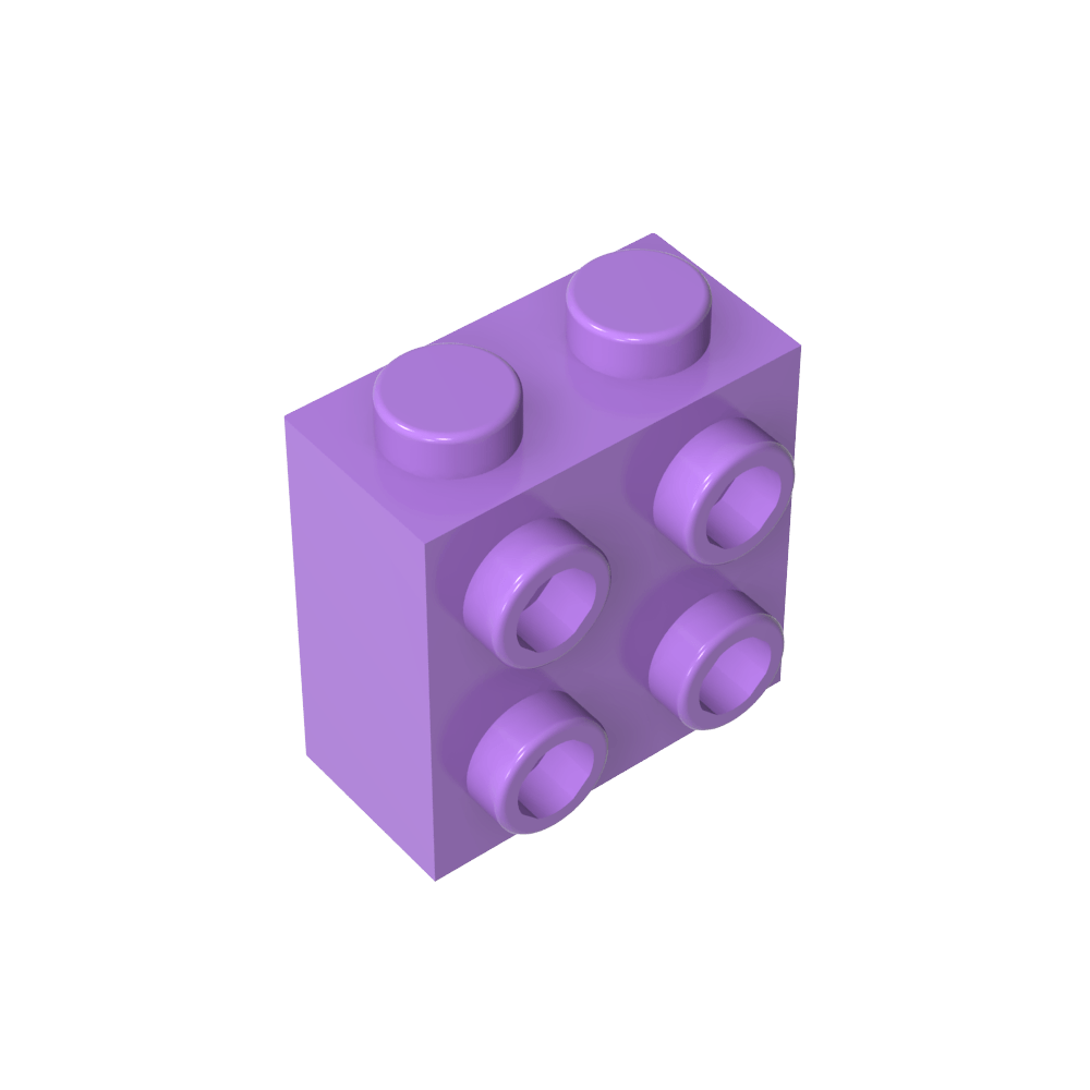 Ladrillo especial 1 x 2 x 1 2/3 con cuatro montantes en un lado-MyGobricksEs