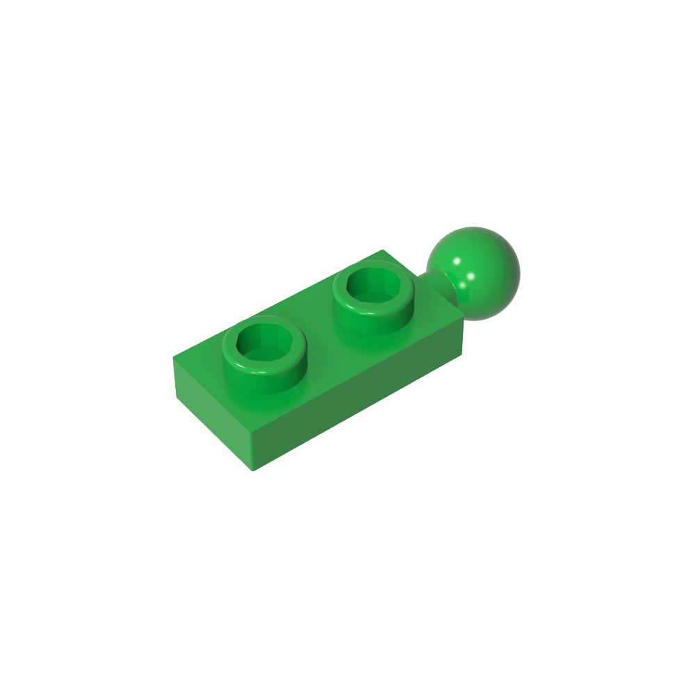 Placa especial 1 x 2 con bola de remolque final-MyGobricksEs