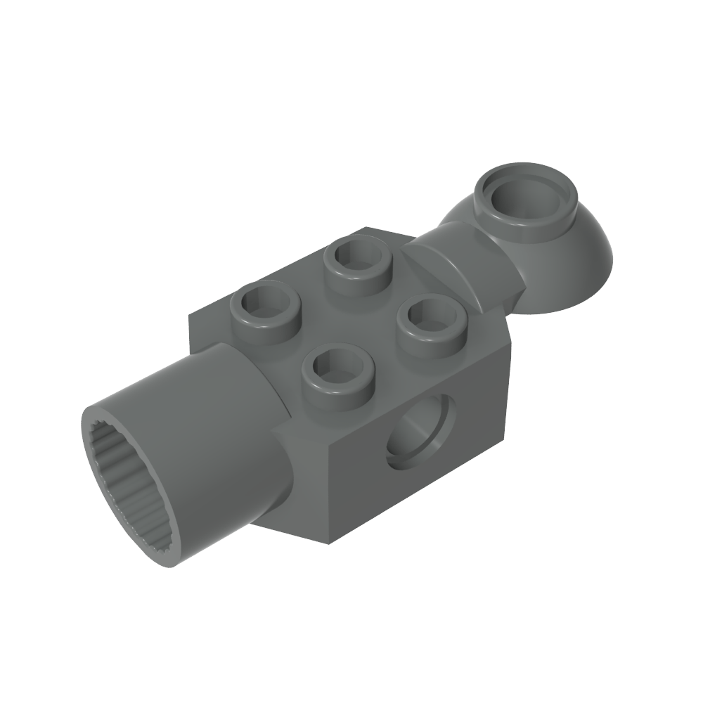 Technic Brick Special 2 x 2 con orificio para pasador, mitad de bola de junta de rotación [parte superior horizontal], casquillo para junta de rotación-MyGobricksEs