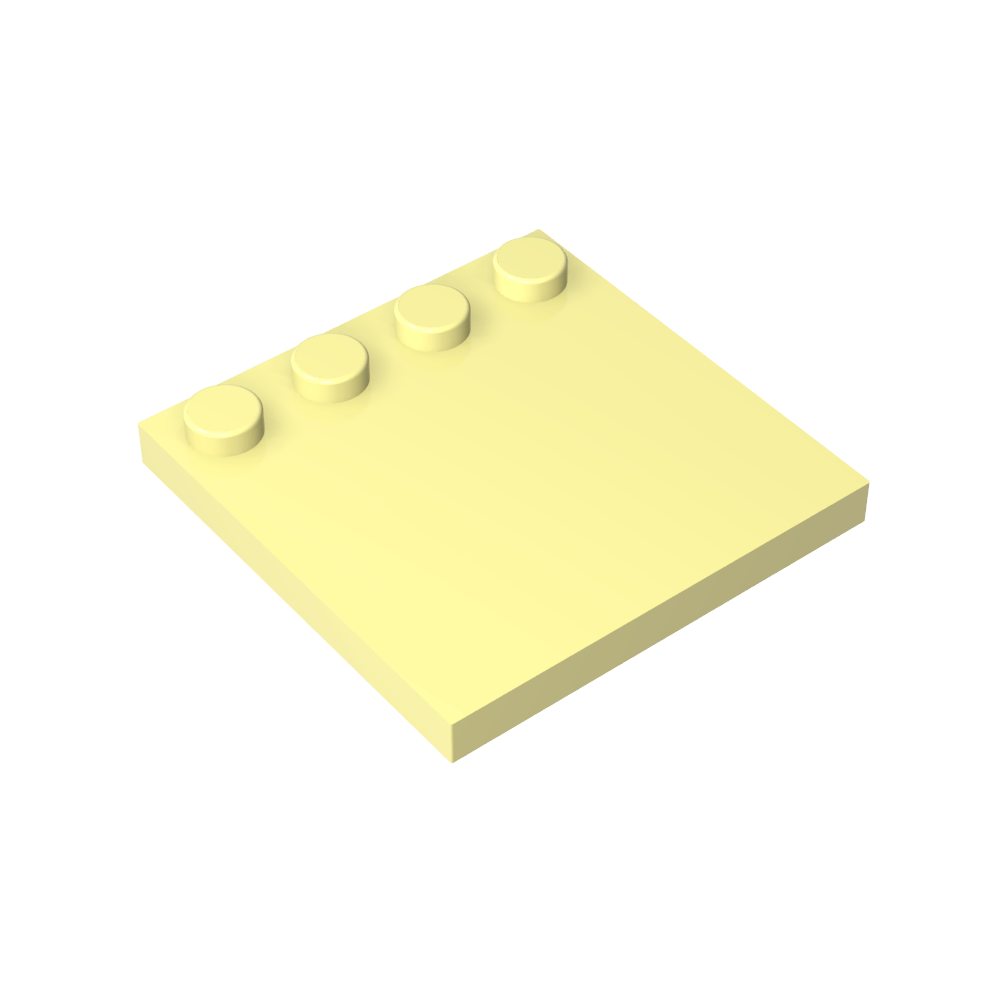 Placas especiales 4x4 con tacos en un borde [lisas]-MyGobricksEs