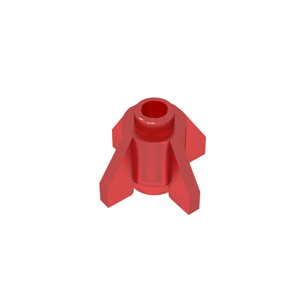 Ladrillo redondo 1 x 1 con aletas, montante abierto-MyGobricksEs