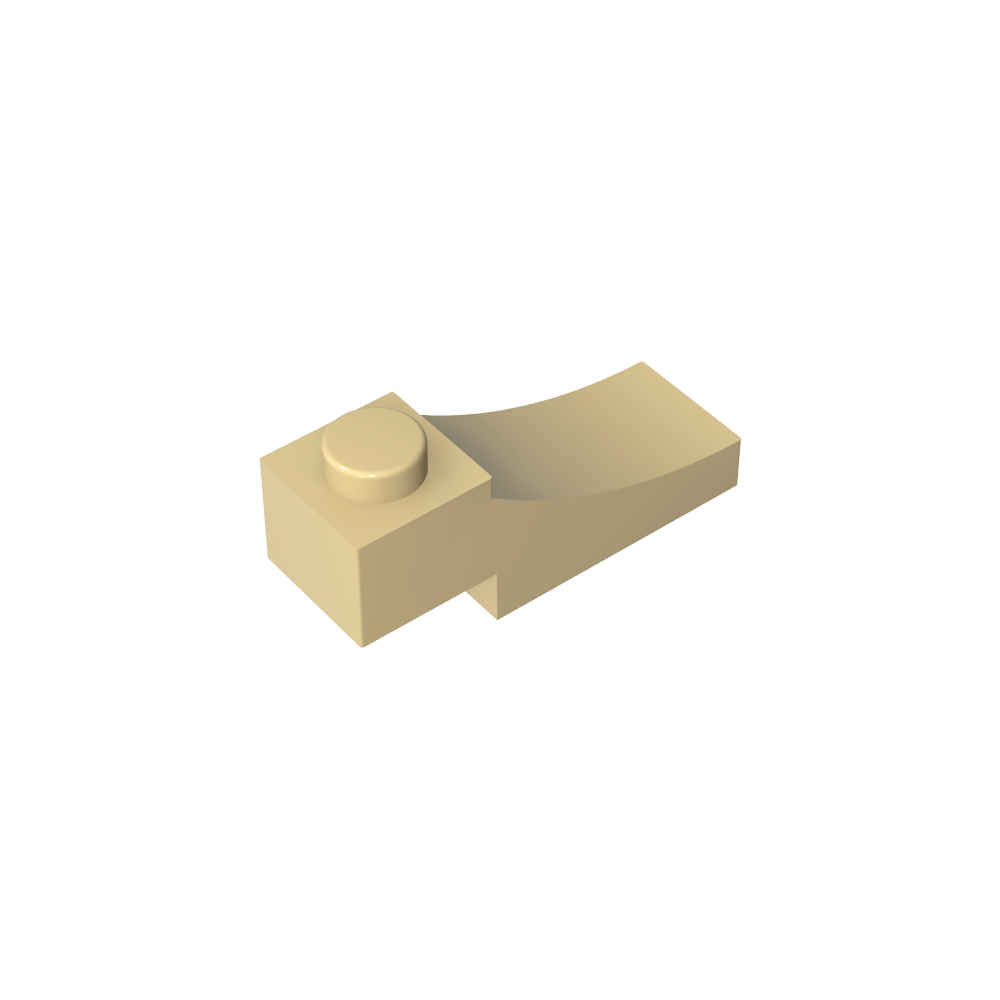 Ladrillo curvo 3 x 1 con recorte invertido de 2/3-MyGobricksEs