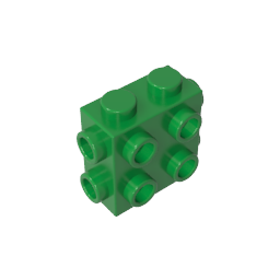 Ladrillo especial 1 x 2 x 1 2/3 con ocho montantes en 3 lados-MyGobricksEs