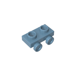 Placa modificada 1 x 2 con 2 puntos salientes-MyGobricksEs