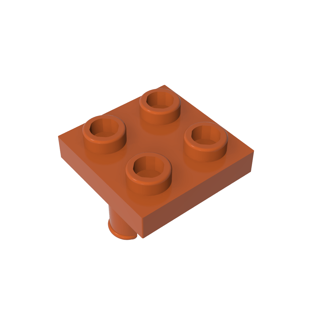Placa 2 x 2 con 2 pines-MyGobricksEs